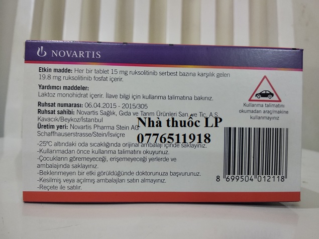 Thuốc Jakavi 15mg Ruxolitinib điều trị rối loạn tủy xương (4)