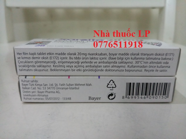 Thuốc Xarelto 20mg Rivaroxaban chống đột quỵ chống đông máu (3)