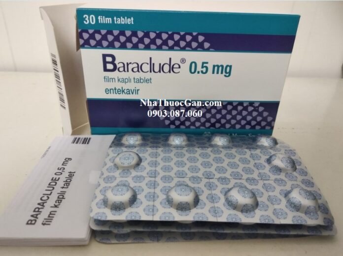 Thuốc Baraclude 0.5mg điều trị viêm gan B mạn