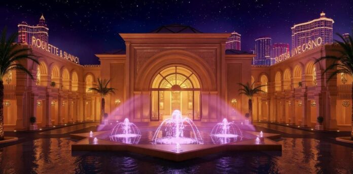 Royal Vegas Casino NZ banner showing pokies and live dealer action