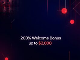 Promo image showing a live casino table and crypto icons
