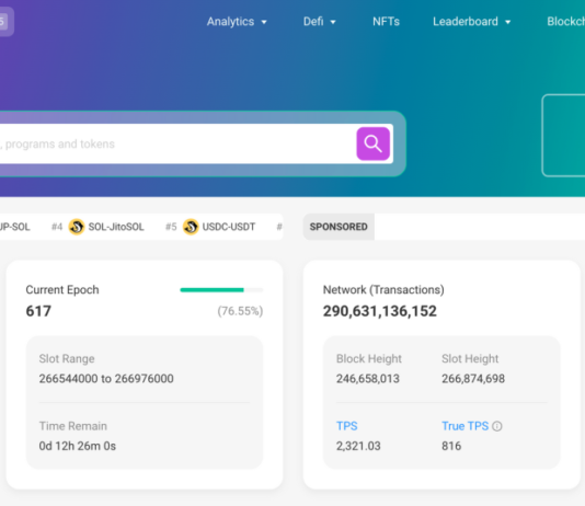 Screenshot-style depiction of a Solana transaction with decoded instructions and token flows