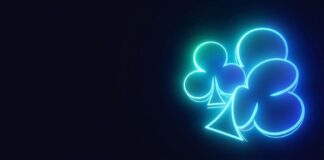 Live dealer studio with Aussie-themed table and streaming lights