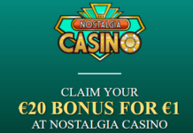 Nostalgia Casino: New Players €/$20 Bonus for €/$1 + €/$480 Deposit ...