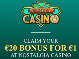 Nostalgia Casino: New Players €/$20 Bonus for €/$1 + €/$480 Deposit ...