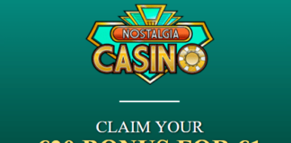 Nostalgia Casino: New Players €/$20 Bonus for €/$1 + €/$480 Deposit ...