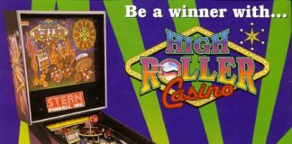 High Roller Casino Pinball Machine FLYER Original NOS Stern Promo ...