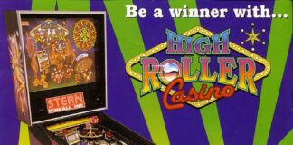 High Roller Casino Pinball Machine FLYER Original NOS Stern Promo ...