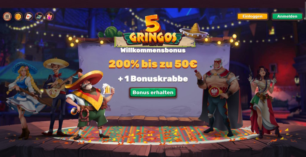 5 Gringos ⋆ Die besten Online Casinos 2025