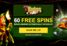 7 Spins Online Casino Exclusive 60 FREE No Deposit Spins | Casino Bonus ...