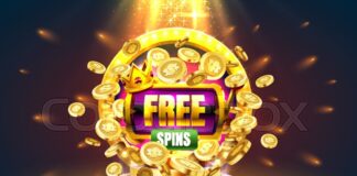 Casino free spins, 777 slot sign ... | Stock vector | Colourbox