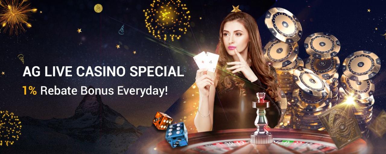 AG Live Casino 1% Rebate | Casino, Online casino, Top online casinos