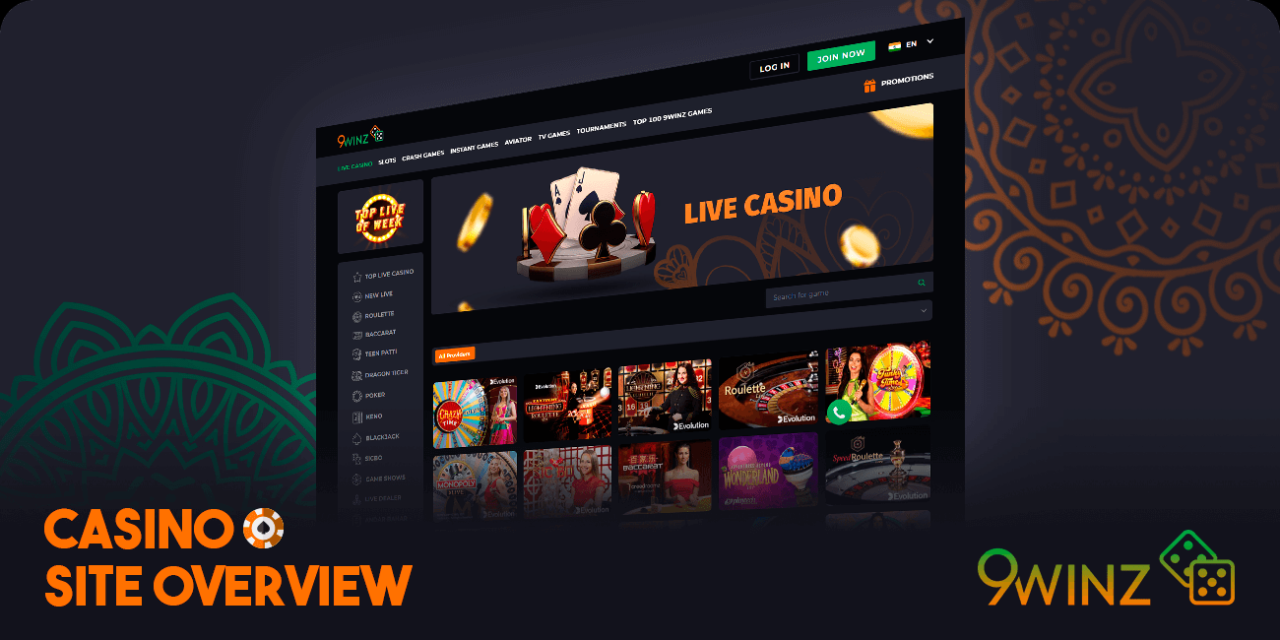 9Winz Casino - Official Website for Gambling in India