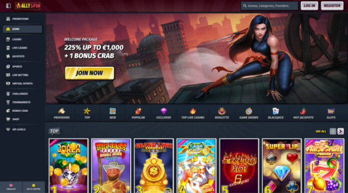 AllySpin Casino - Unlock the Adventure with 225% up to €1,000