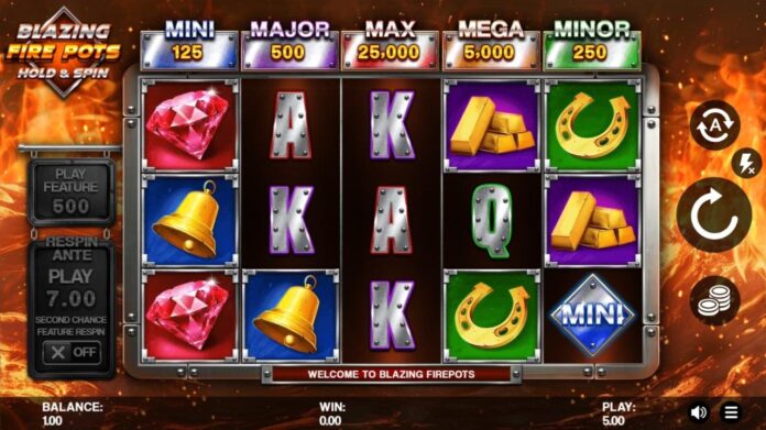 Blazing Fire Pots Hold and Spin Demo Play Free Slot Game