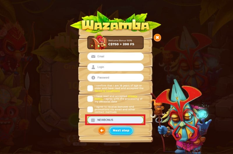 Wazamba promo code NEWBONUS - Get up to 500€ bonus plus 200 free casino ...