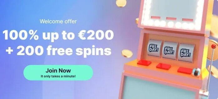 CasinoFriday Review 200 free spins bonus deposit required