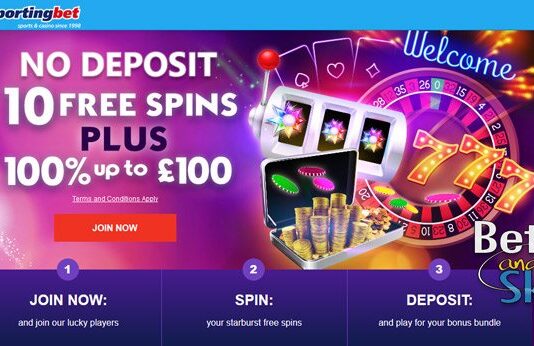 Sportingbet Casino 10 Free Spins on Starburst - No Deposit Required!