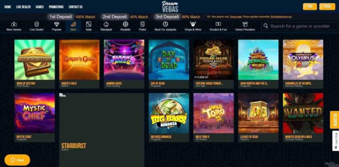 Dream Vegas Casino Review - 100% Bonus Up To £400 Exclusive