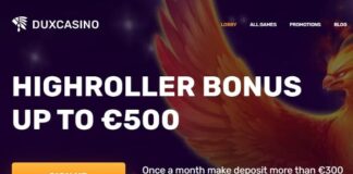 Dux Casino 20 exclusive free spins no deposit bonus code