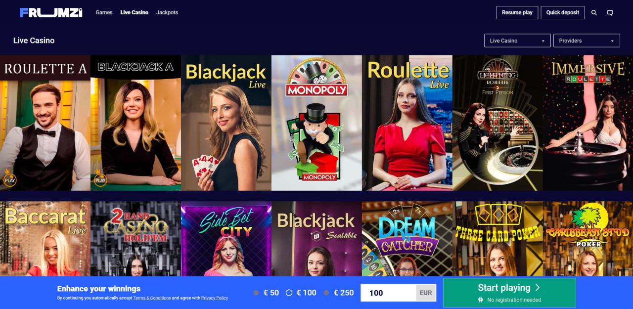 Frumzi Casino Review 2023 - NoAccountCasinos.io