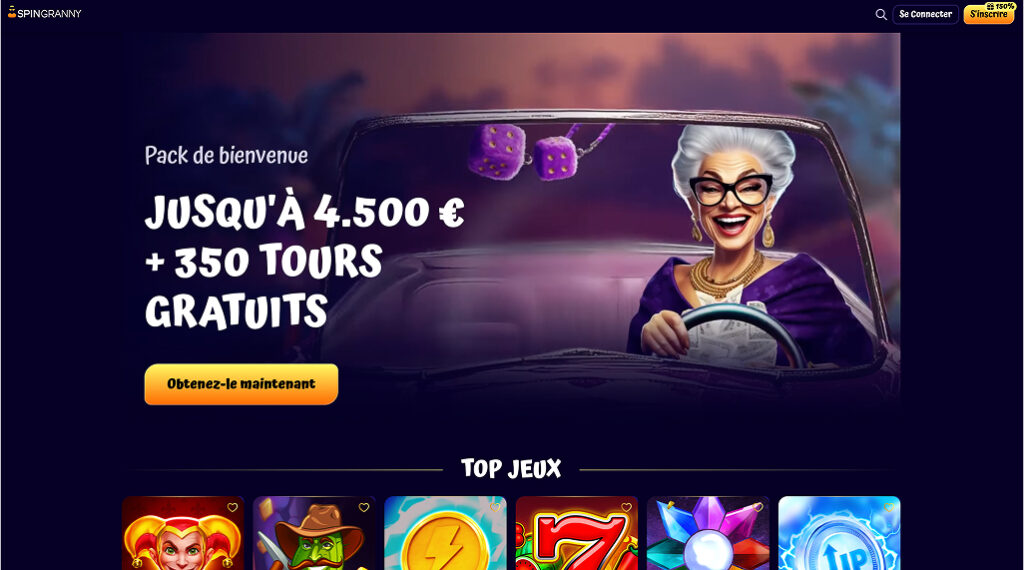 Casino SpinGranny - Profitez d'un bonus Ladder de 4 500