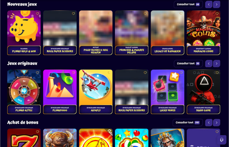 Casino SpinGranny - Profitez d'un bonus Ladder de 4 500