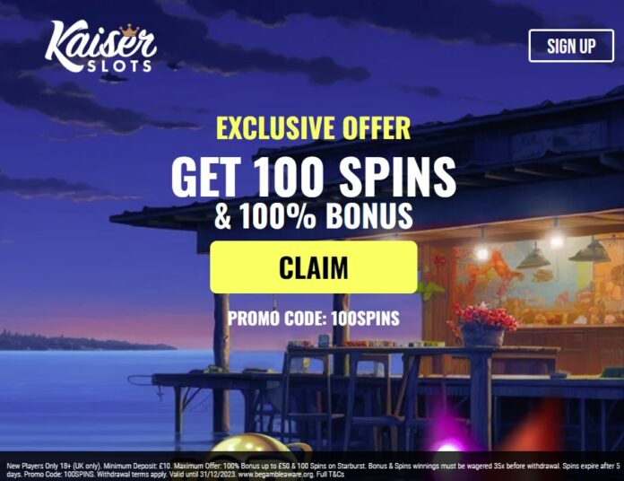 Kaiser-Slots-Promo-Code Kaiser Slots UK Sign up Offer and Code - British Gambler