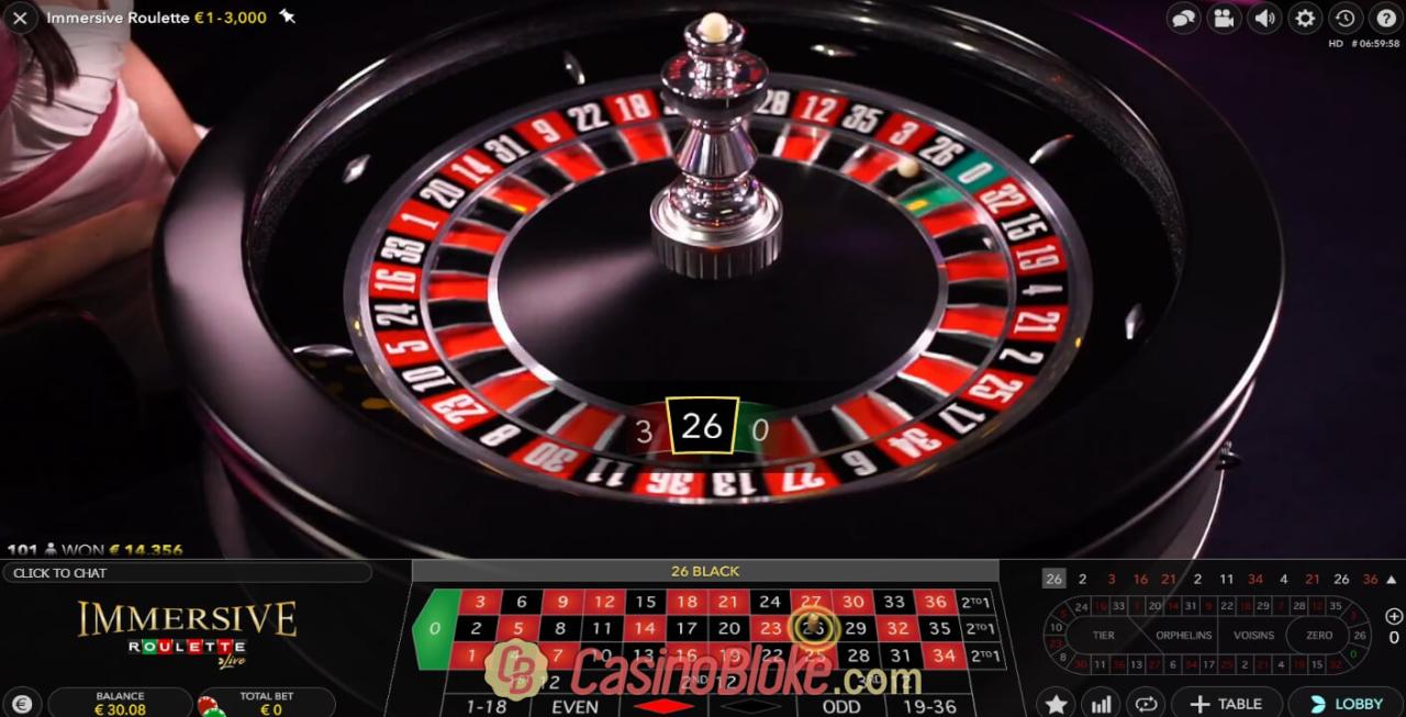 Evolution Live Immersive Roulette - 97.30% RTP - Review & Rating