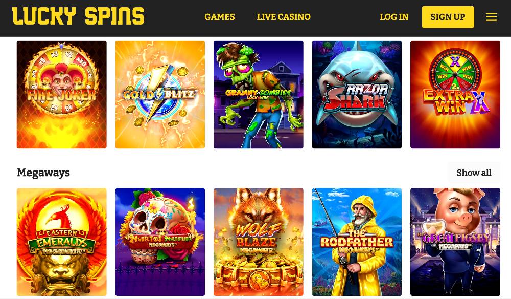 Lucky Spins Casino Review: 100% up to 0 + 500 Free Spins