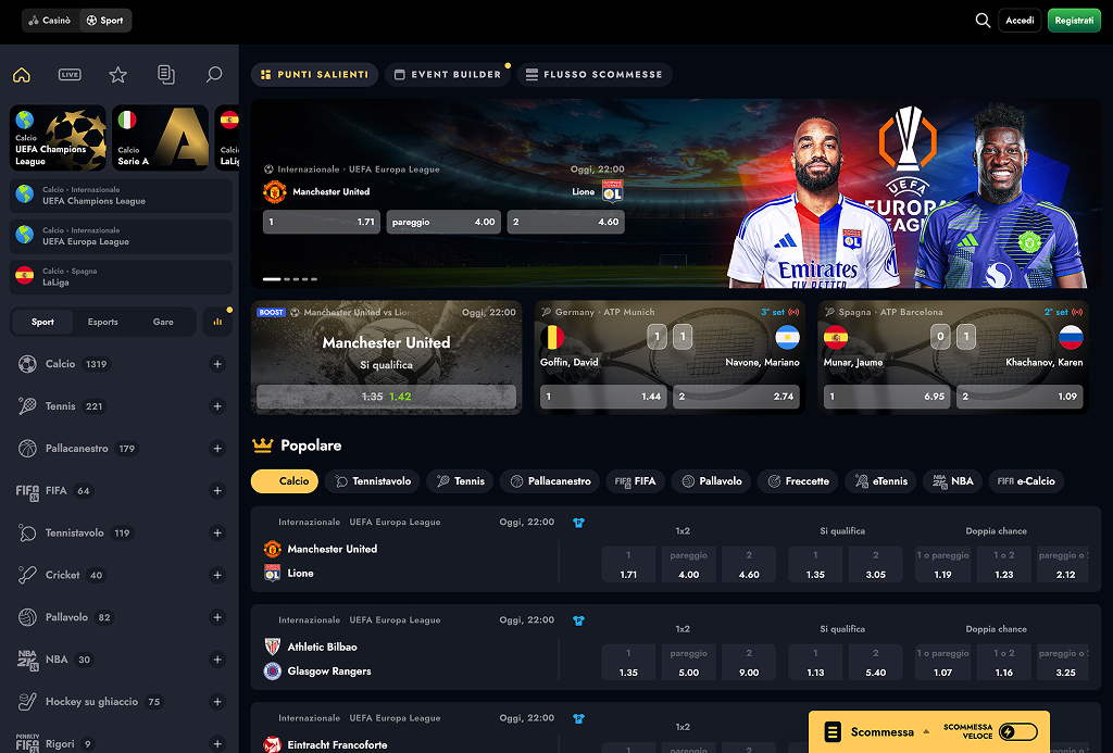 Casinò OscarSpin - Approfitta dell'offerta: 100% fino a 1500 € + 250 FS