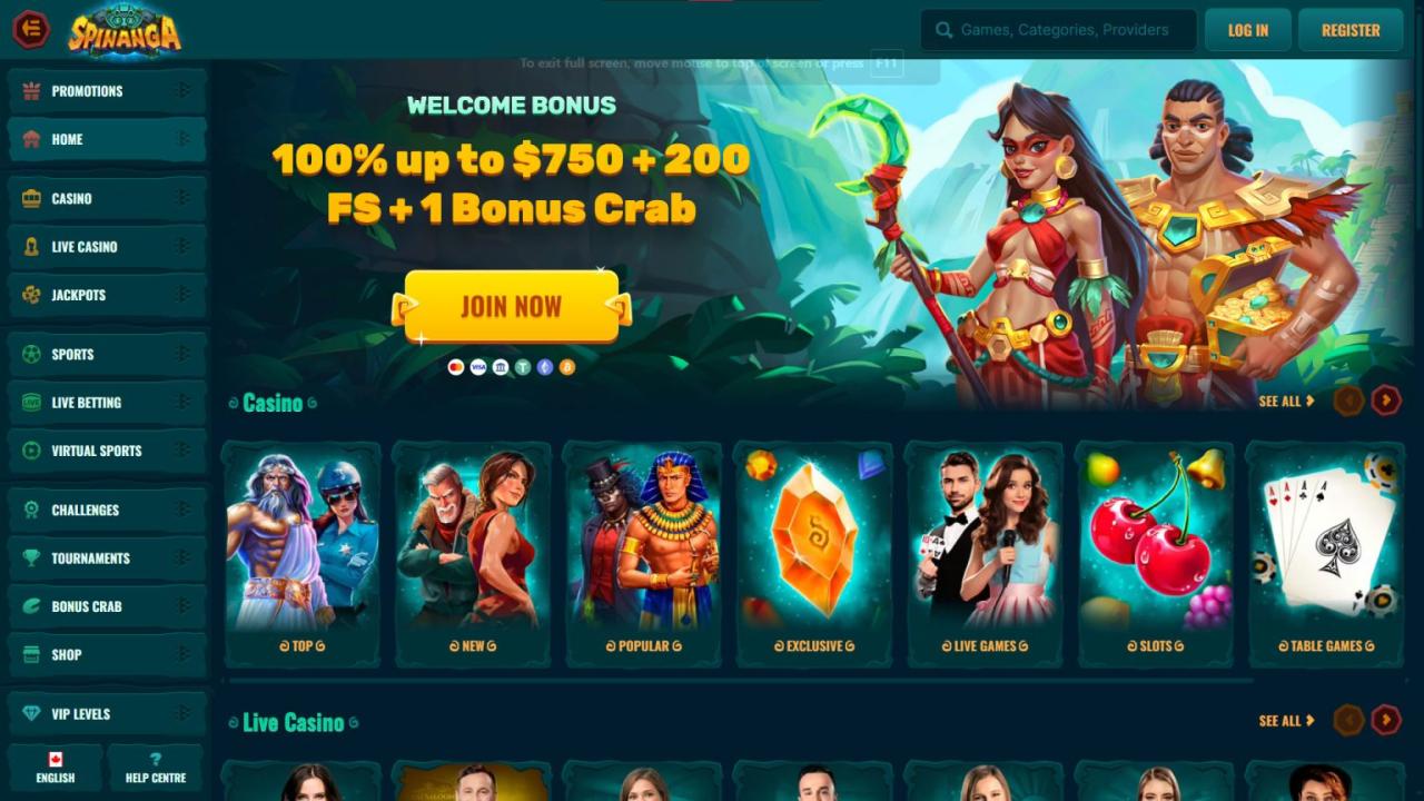 Spinanga Casino Review - Minimum Deposit Casinos