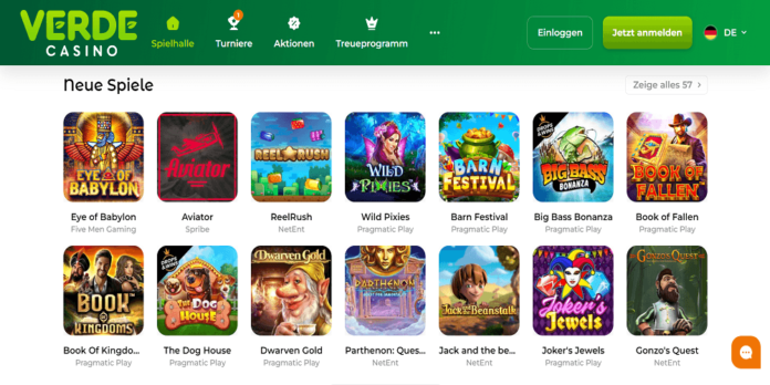 Im Verde Casino mit 25 Euro Bonus ohne Einzahlung oder 50 Free Spins ...