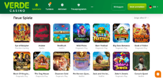 Im Verde Casino mit 25 Euro Bonus ohne Einzahlung oder 50 Free Spins ...