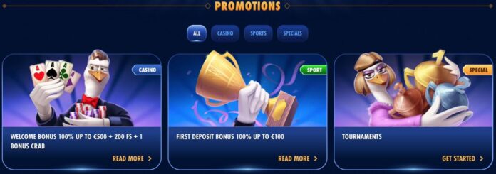 Wingaga Casino Bonuses - Welcome Bonus up to €500 + 200 FS