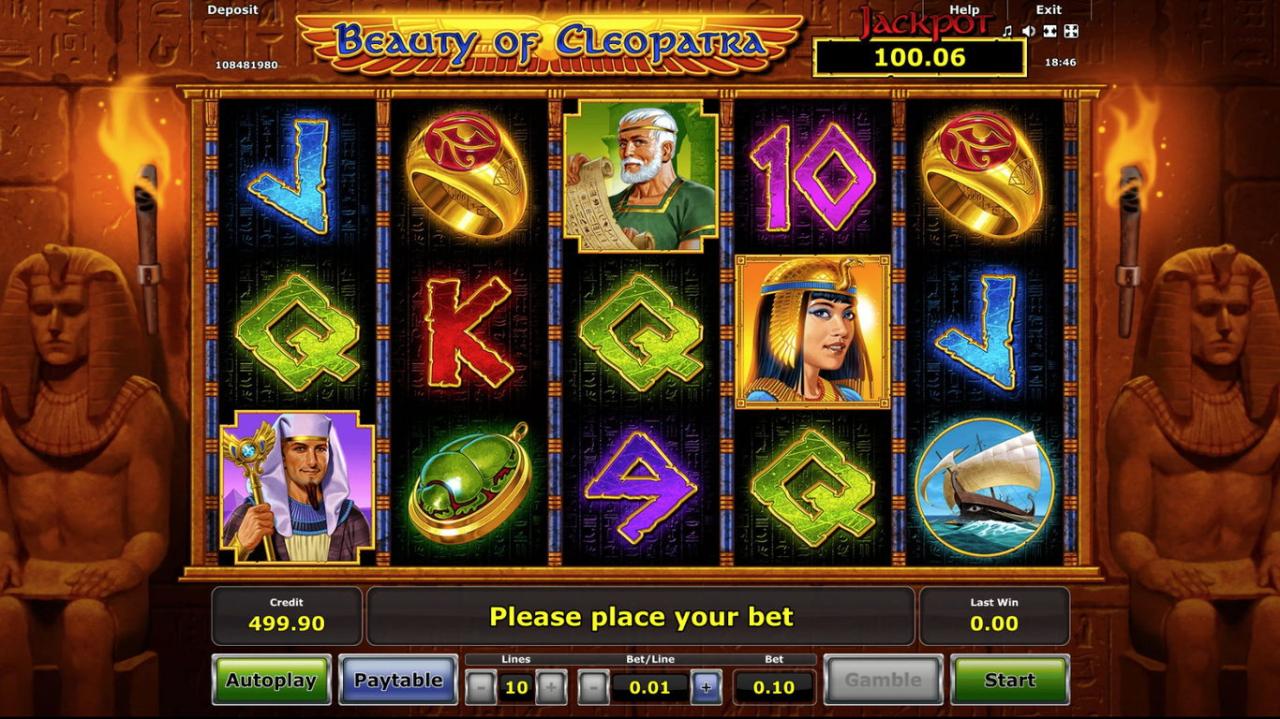 Cleopatra Jugadas gratis en modo demo y evaluación de juego