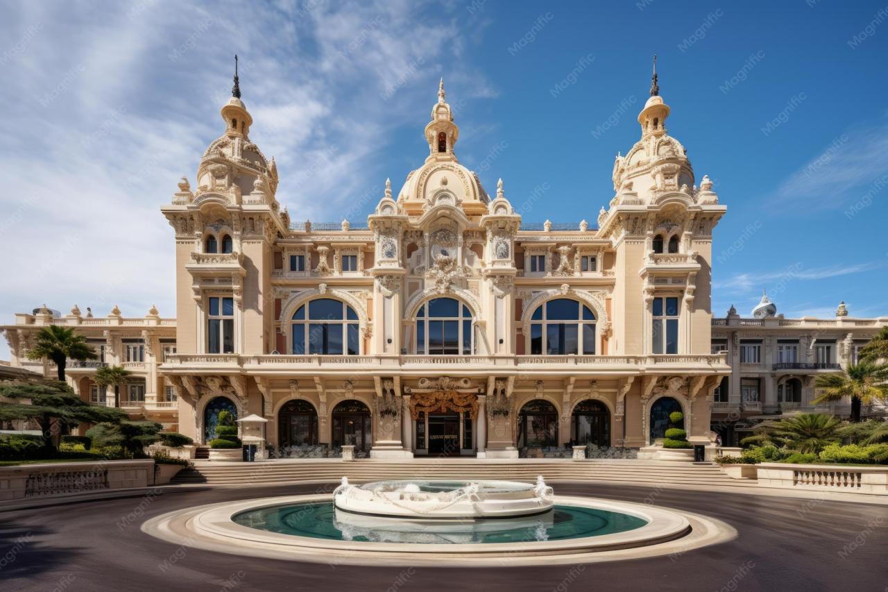 Premium AI Image | Captivating Facade of the Grand Casino in Monte ...
