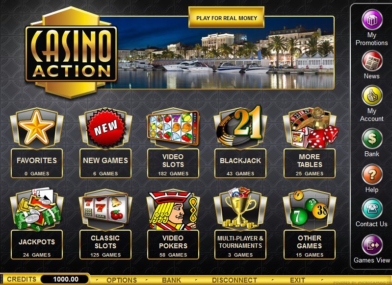 Casino Action Canada Review - 50 Bonus - Microgaming Madness