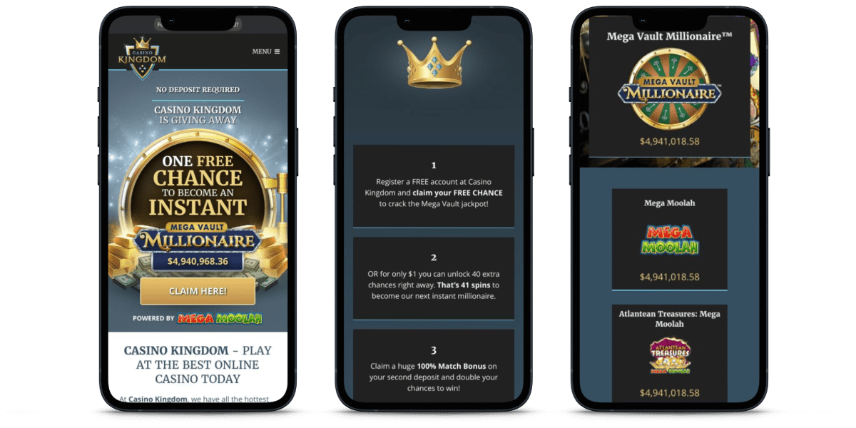 Casino Kingdom Review - Deposit Get 43 Free Spins