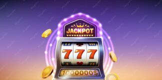Premium Vector | Casino slots machine winner jackpot fortune of luck ...