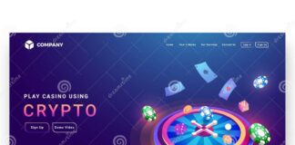 Crypto Casino Concept Isometric Design of Roulette Wheel with Di Stock ...