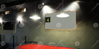 Dark Interior of European Casino Stock Image - Image of europe, light ...
