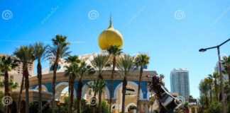 Demolition of the Sahara Hotel & Casino. Editorial Photo - Image of ...