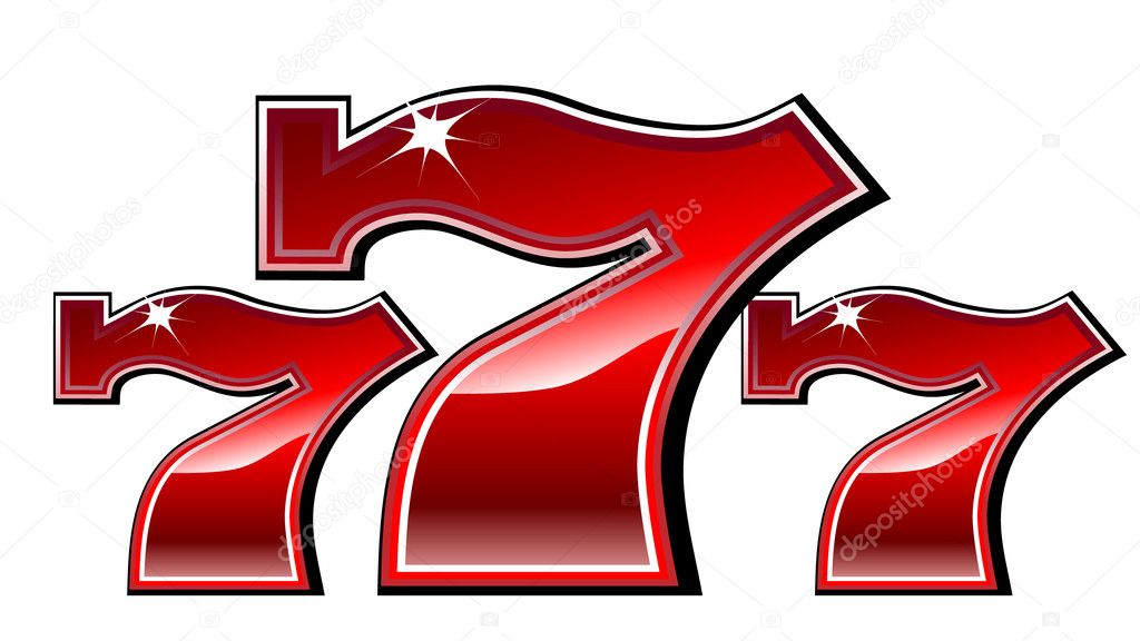 Lucky seven 777 slot machine font Stock Vector Image by ©biljuska1 #1800733