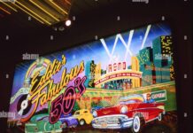 Eddie's Fabulous 50's Casino illuminated sign, Reno, Nevada, United ...