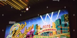 Eddie's Fabulous 50's Casino illuminated sign, Reno, Nevada, United ...