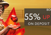 EU Slot Casino 55% Reload Bonus up to $300 Every Friday