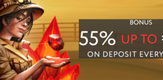 EU Slot Casino 55% Reload Bonus up to $300 Every Friday