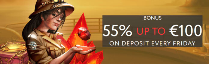 euslotreload EU Slot Casino 55% Reload Bonus up to $300 Every Friday