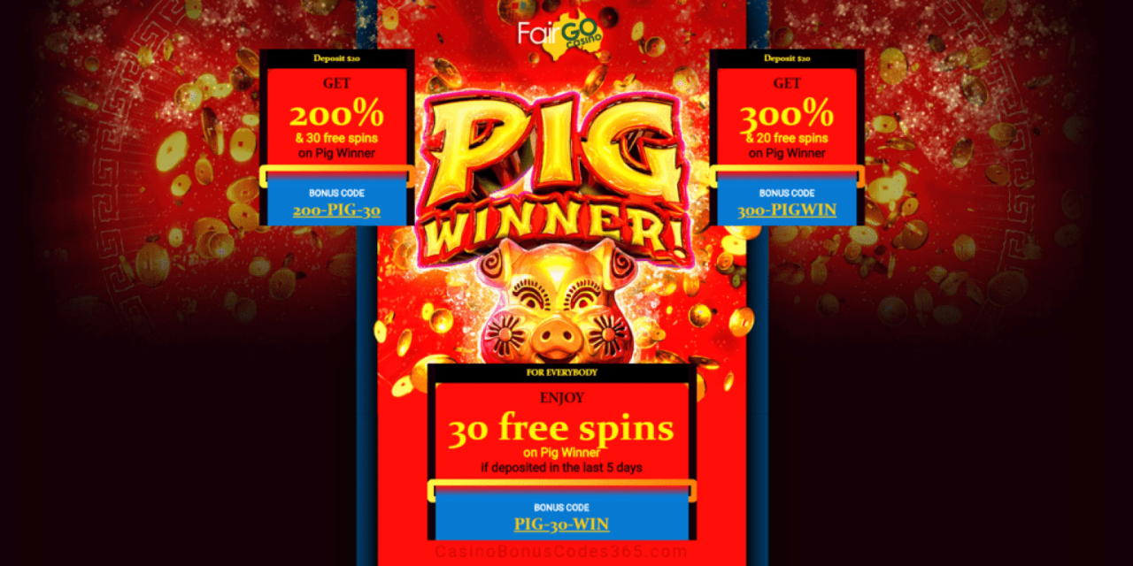 Fair Go Casino New RTG Game Pig Winner Bonuses and FREE Spins | Casino ...